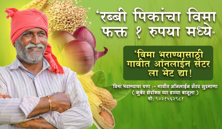 Rabbi Pik Vima 2024-25 | रब्बी पीक विमा ऑनलाइन अर्ज सुरू